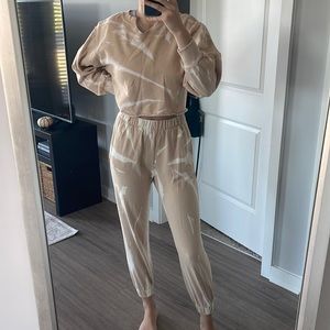 Small Bottoms and XS cropped top - target tye dye jogger set